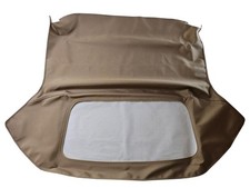 Fits 1979-1983 Fiat 124 Spider 2000 CS2 Soft Top Canvas Tan PlWindow picture