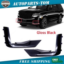 Fit Cadillac Escalade 2021-2023 Gloss Black Front Bumper Face Bar Trim Molding picture