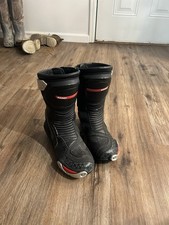 Sedici Chicane Motorcycle Riding Boots Size 9 Black Bran New picture