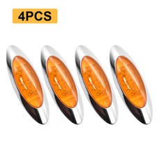 Four Oval Freightliner Trailer Box TrucksSide Marker Lights Amber LED picture