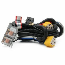 Kit 2-Headlight H4 Headlamp Light Bulb Ceramic Socket Plugs Relay Wiring Harness picture