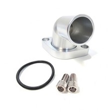 1955-90 SB BB Chevy Water Neck Thermostat Housing Early V8 O-Ring 15 Deg Alum picture