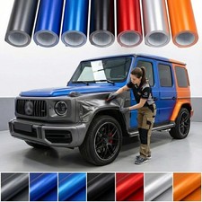 Premium Satin Matte Chrome Metallic Vinyl Film Wrap Sticker Air Bubble Free picture
