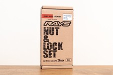 Genuine RAYS 19HEX Nut & Lock Set L31 - M12 x 1.5 - BLACK (24 lugs) picture
