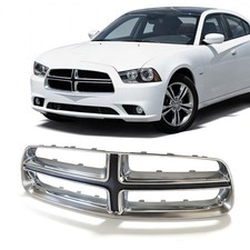 Front Grille Black & Chrome Replacement Fits 2011-2014 Dodge Charger CH1210109 picture