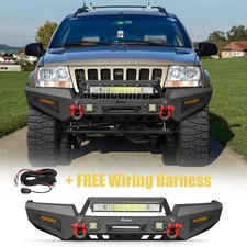 Off-Road For 1999-2004 Jeep Grand Cherokee WJ Front Bumper w/Winch Plate + Wire picture