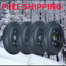 ✨4PC ST205/75D 13 5 Lug Trailer Tire &Wheel 6PR 205 70D 13 W/15