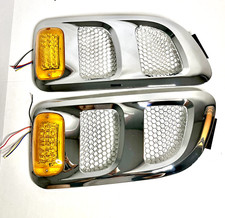 Sterling Truck Part Chrome Air Intake Trim Hood Side Vent (Pair of Two) picture