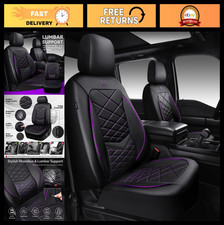 Luxury Nappa Leather Front Seat Covers - Water Resistant, 3D Foam, Lumbar Suppor picture