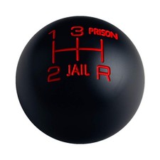 DEWHEL Weighted Round Black Jail Prison 5 Speed Shift Knob M10x1.5  picture