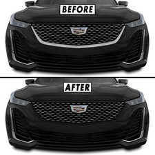Chrome Delete Blackout Overlay for 2020-24 Cadillac CT5 Front Grill Trim picture