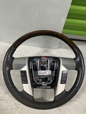 *NOTE* 09-14 F150 Black Leather Woodgrain Platinum Steering Wheel Radio Cruise picture