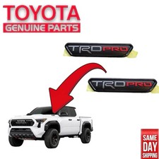24 - 27 TOYOTA TACOMA FRONT LEFT + RIGHT HOOD TRD PRO EMBLEM BADGE OEM NEW picture
