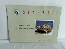 SUNBEAM Mk III SPORTS SALOON & CONVERTIBLE Car Sales Brochure 1955 RARE picture