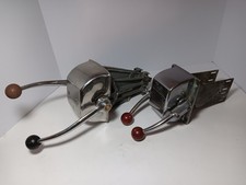 2 Vintage Morse Teleflex Dual Lever Marine Engine Transmission Controls Binnacle picture