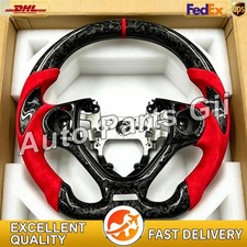 Custom Alcantara Forge Carbon Fiber Steering Wheel for Honda Civic 2012-2015 picture