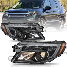 For 2016-2021 Honda Pilot/17-20 Ridgeline Halogen w/o LED DRL Headlights 2PIN picture