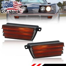 2X Amber Lens Front Bumper Parking Turn Signal Lights For 1975-1979 Corvette C3 picture
