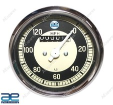 Black & Cream Face 120 MPH Speedometer For BMW R25 R26 & R50-51 ECs picture