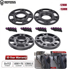 12 15mm BONOSS Hub Center Wheel Spacers for Audi Audi A4 S4 A5 Q5 Q7 5x112 4Pcs picture