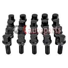 20PCS 12x1.25 Black Lug Nuts for Jeep Cherokee Compass Dodge Dart Chrysler 200 picture