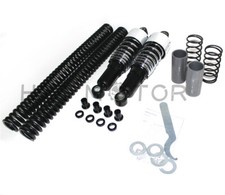 Chrome Slammer Shocks + Fork Springs Lowering Kit 2006-2014 Harley Dyna FXD picture