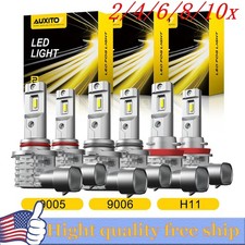 12/6X AUXITO H11 9006 9005 LED High Low Beam Headlight Bulb KIT Combo 6500K picture