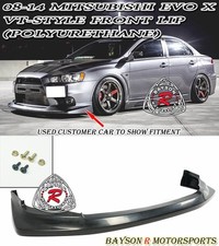 Fits 08-15 Mitsubishi EVO X 10 [EVO BUMPER ONLY] VT-Style Front Lip (Urethane) picture
