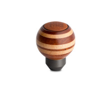 Momo Targa Heritage Shift Knob - Round Wood, Layered Mahogany and Beechwood, Le picture