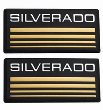 2X Fits 88-98 Silverado Side Roof Pillar Cab Emblem Badge Nameplate GOLD picture