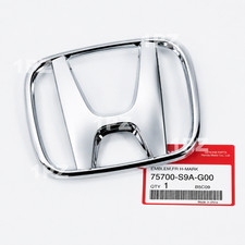 Front Grille Emblem Chrome Rep OEM 75700-S9A-G00 For Honda Accord CRV Logo Badge picture