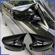 1Pair Glossy Black Rearview Mirror Cap Cover Trim For Honda Accord 9th 2014-2017 picture