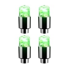 4pcs Colorful LED Wheel Lights Car Tire Valve Caps Neon Light Universal Motorcyc picture