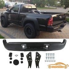NEW Black Steel Rear Bumper Assembly For 2005-2015 Toyota Tacoma Pickup picture