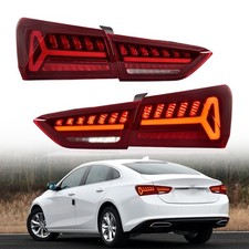 4x Dynamic Red LED Rear Tail Light For Chevrolet Malibu XL 2016-2022 W/Animation picture