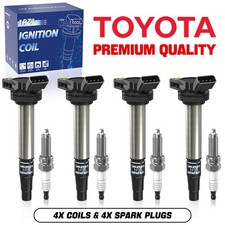 For 4x Ignition Coil &  Spark Plug Denso 673-1310 Toyota Corolla Prius 1.8 2.0L picture