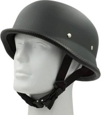 Motorcycle Half Face Helmet Open Face Scooter Novelty German Matt Black 2057 picture