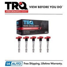 TRQ Performance 5pc Ignition Coil Set for VW Beetle Golf Jetta Passat 2.5L picture