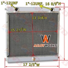 4 Rows Aluminum Radiator Fits Double Pass Dragster Roadster Style. picture