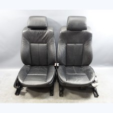 1998-2003 BMW E39 E38 5/7-Series Late Front Comfort Seats Black Leather OEM picture