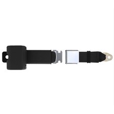 Seatbelts Plus HL800F-1000 2-Point Retractable Lap Seat Belt Black NOS New picture