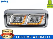 LED DRL DUAL Chrome Projector Headlight Left Side WESTERN STAR 6900 4900 4800. picture