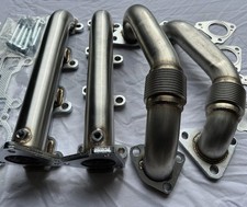 High Flow Only 2WD Exhaust Manifolds & Up Pipes for 01 -16 6.6L Duramax Diesel picture
