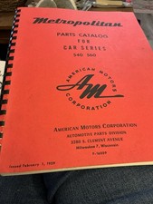ORIGINAL 1959 AMC Metropolitan Parts Catalog Car Series 540 & 560 picture