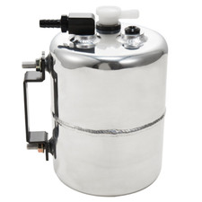 2L Polished Brake Vacuum Reservoir Tank Can 3/8'' Barb Fitting 2L picture