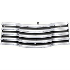 OER CX1928 Chrome Front Grille, Fits 1947‑1953 Chevrolet Pickup, Black Brackets picture