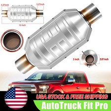 3-inch Inlet/Outlet High-Flow EPA Ceramic Catalytic Converter Universal 15inch picture