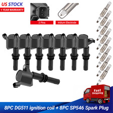 8Pack Ignition Coils and Iridium Spark Plugs For Ford F150 5.4L 2004-2010 DG511 picture