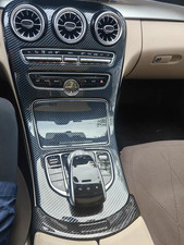 Fit Mercedes C Class W205 C200 C300 C63 Carbon Fibre Centre Console Dash Trim picture