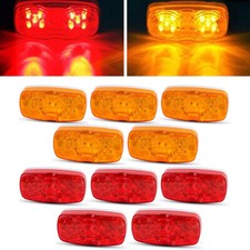 10x Amber/Red LED Side Marker Lights Indicators RV Camper Trailer Truck Running picture